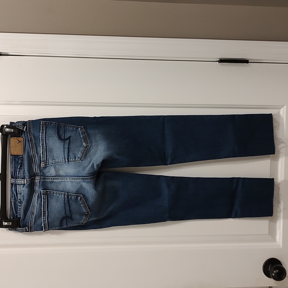 ⛄EUC American Eagle, Dark Rinse, Hi-Rise Skinny, Super Stretch, Jeggings, 00 - Picture 12 of 13